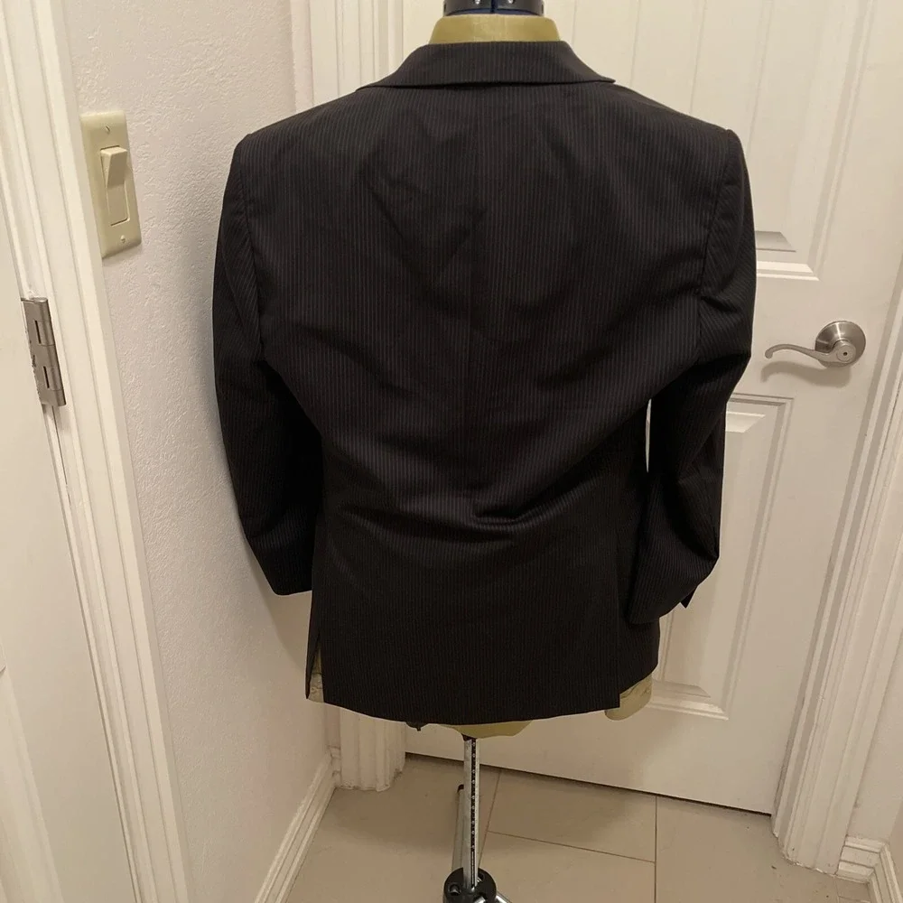 Brooks Brothers Pinstripe, Sport‎ Coat Wool Egypt 42R Black / Gray Men's Blazer